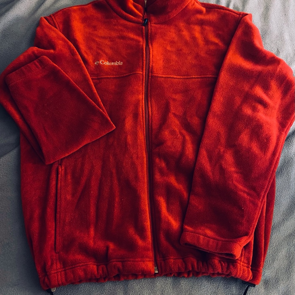 Columbia Fleece Jacket/Like New/Red/Sz:XL